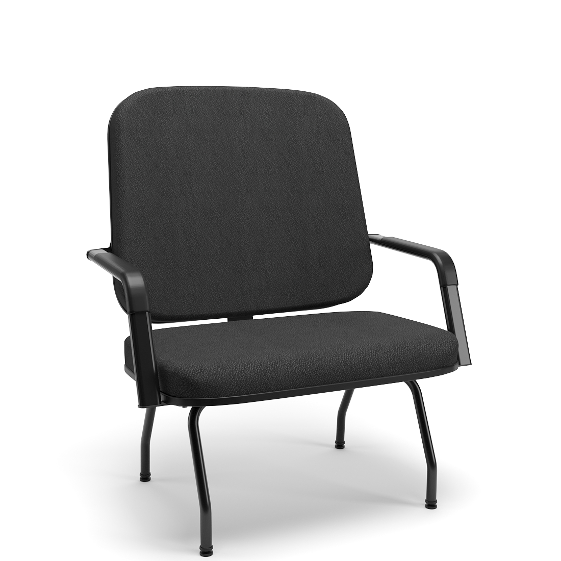 Cadeira Operativa Plus Size Fixa 4 Pés TM Preta 250kg ABNT NBR 9050