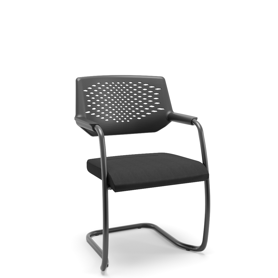 Cadeira Piena Preta Empilhável