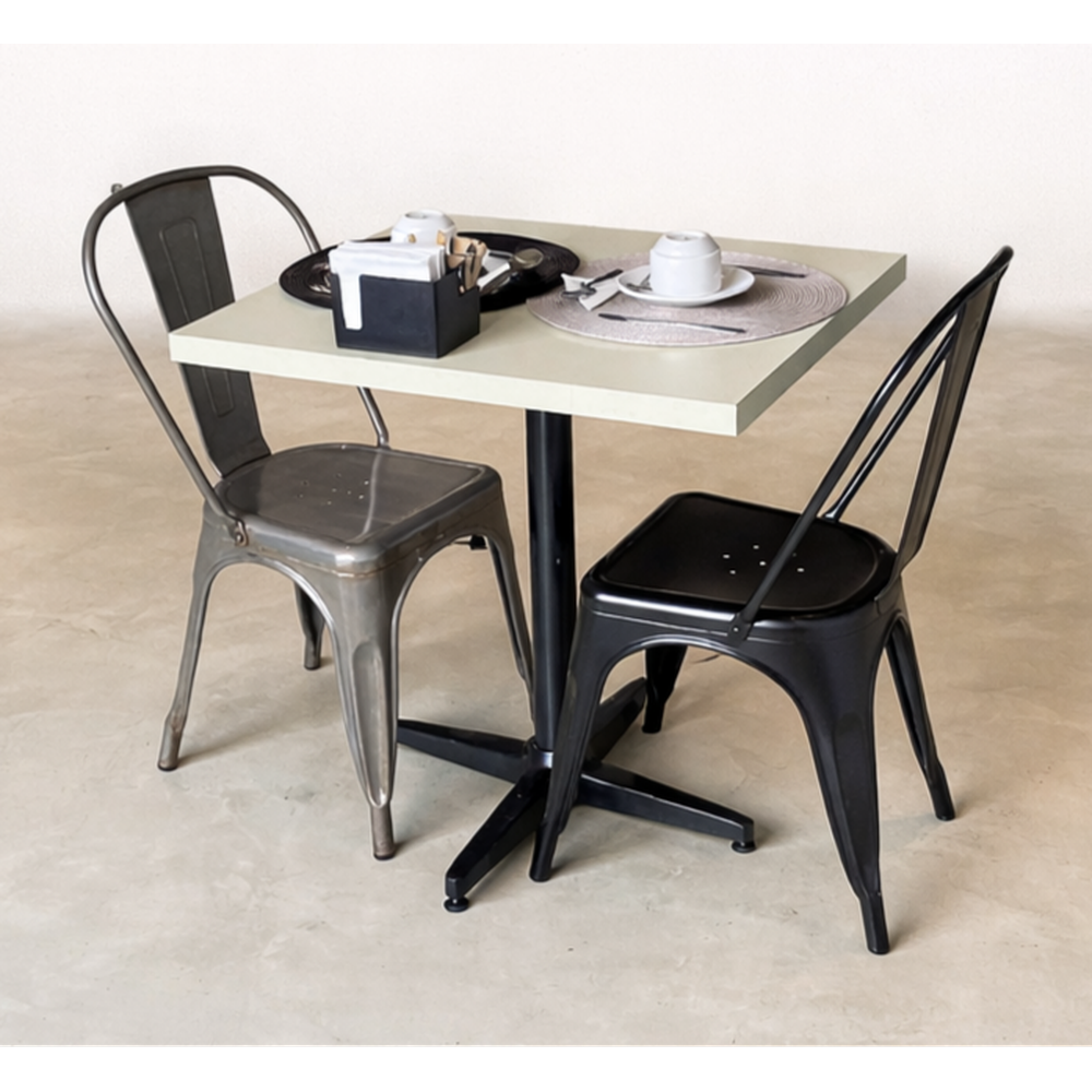Conjunto de Mesa para Restaurantes com cadeiras Iron