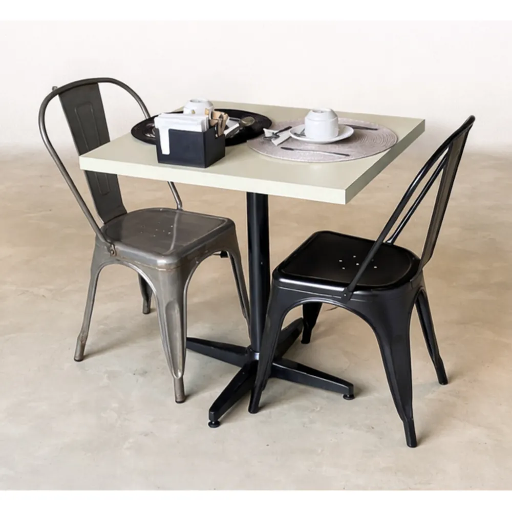 Conjunto de Mesa para Restaurantes com cadeiras Iron