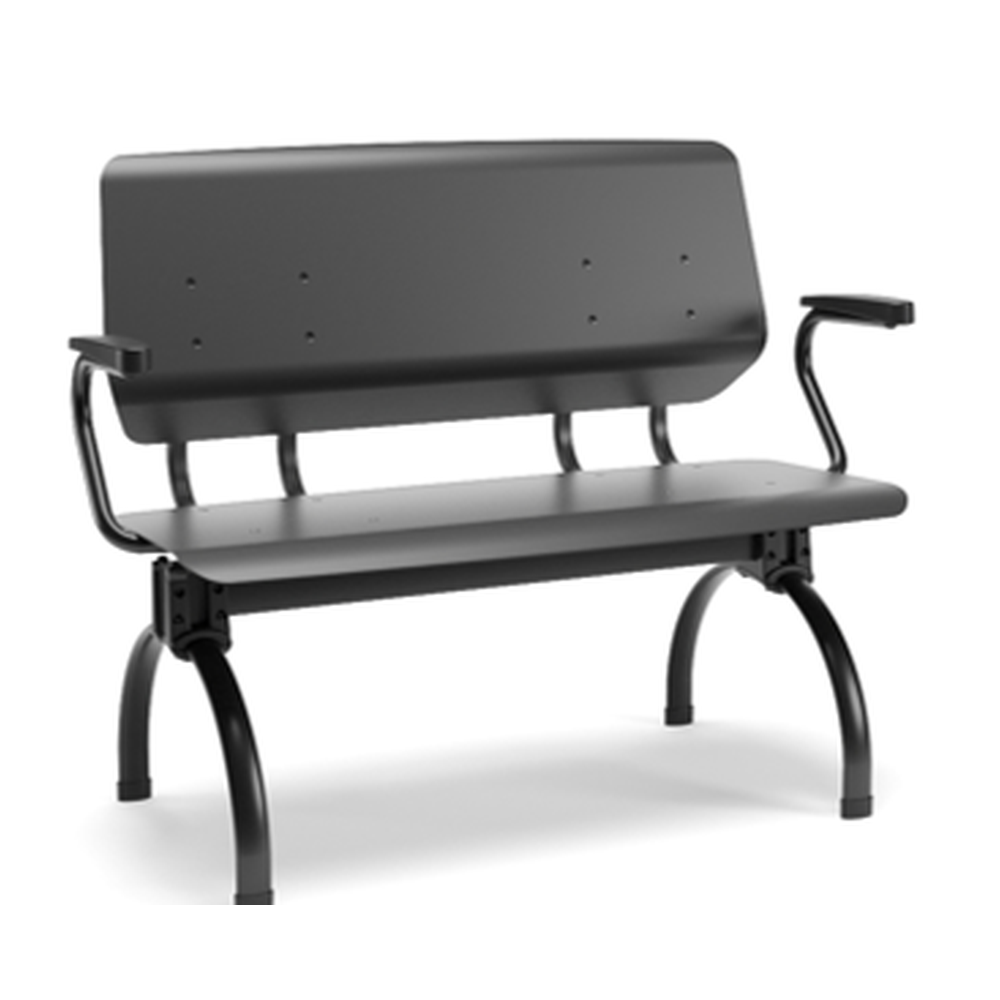 Longarina para Recepção Beezi Size Conecção Preta 250 kg