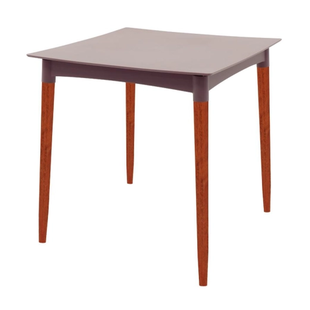 Mesa Diana Camurça com base de Madeira de Eucalipto