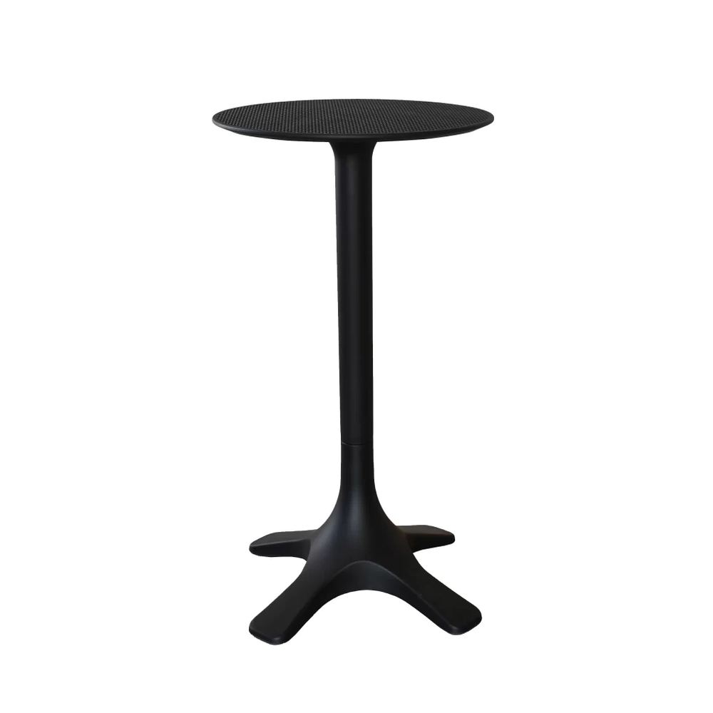 Mesa Bistrô Venice preta de polipropileno