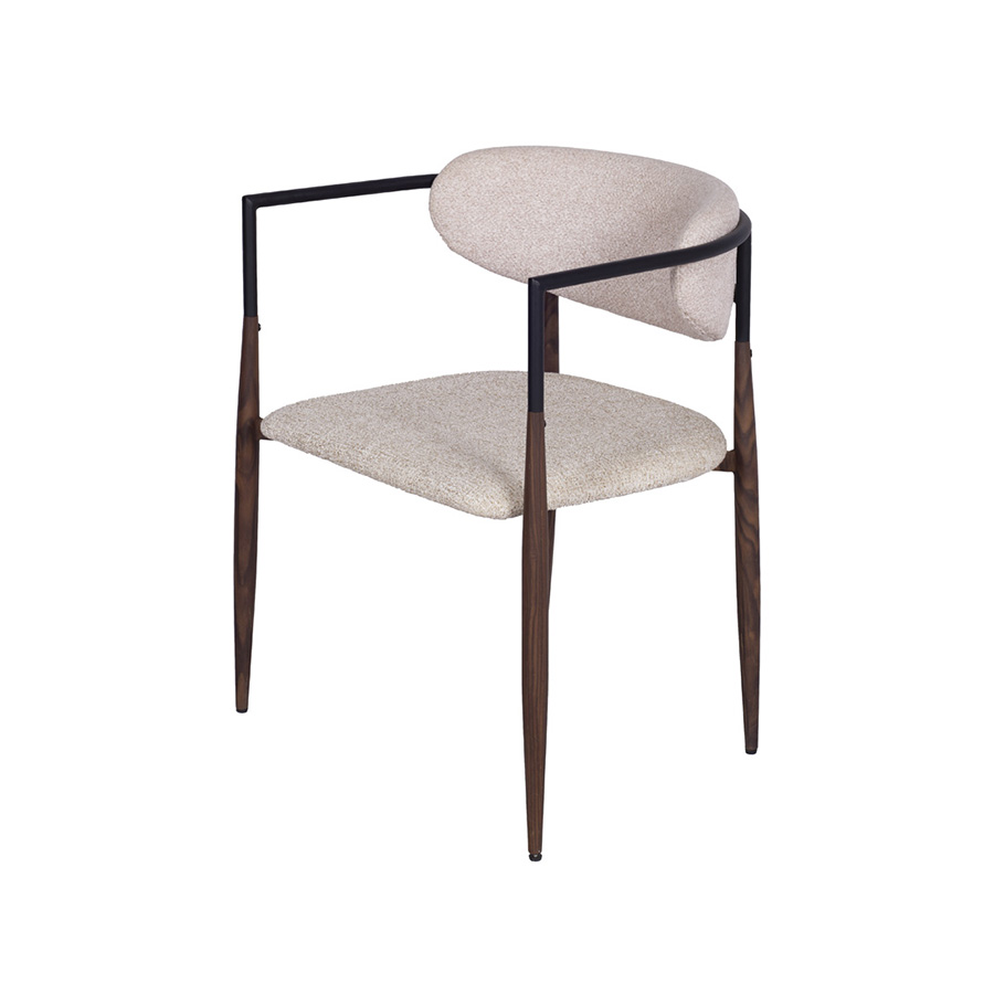 Cadeira Fuji OR Design Linho Base Metal | Telles Móveis
